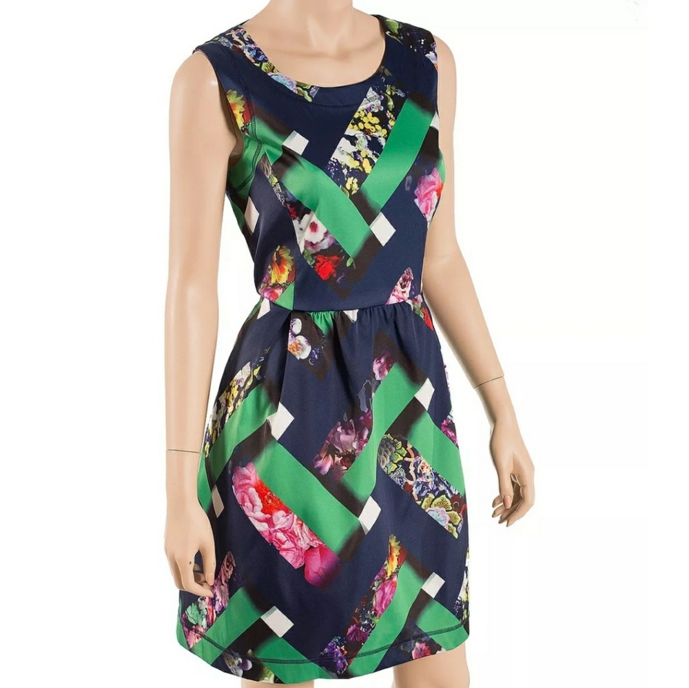 ⭐CYNTHIA ROWLEY Block Print Dress